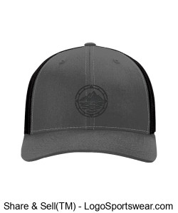 Charcoal/Black Trucker Cap Design Zoom